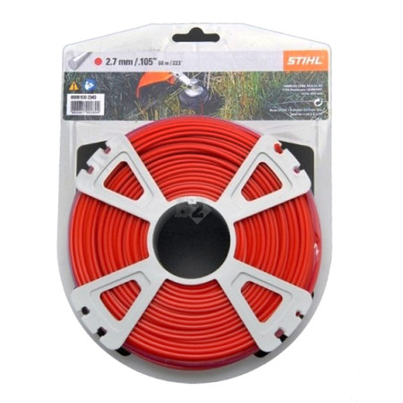 STIHL Τετράγωνη κόκκινη μεσινέζα (διάμετρος 2,7 mm x 65,0 m) 