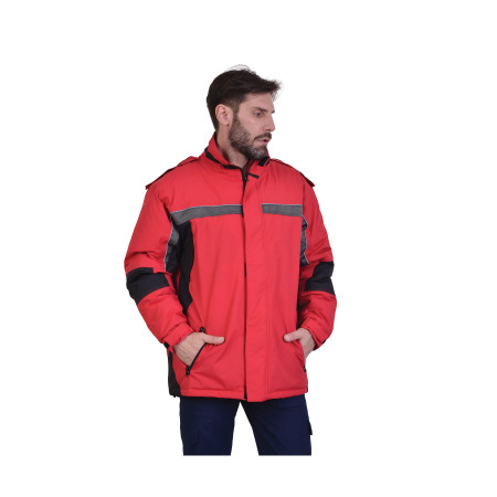 5301-400 PARKA Red cold jacket with black details