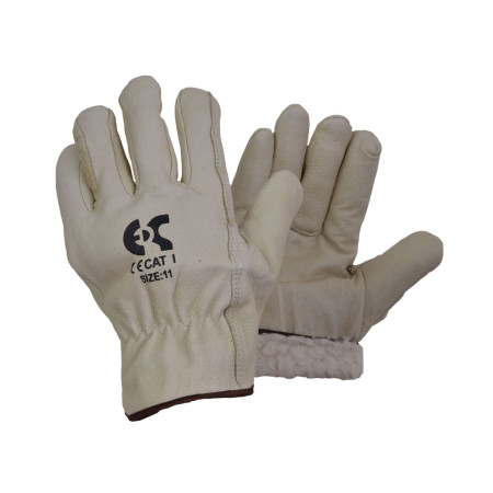 8502-011 DRIVER leather gloves with fur lining