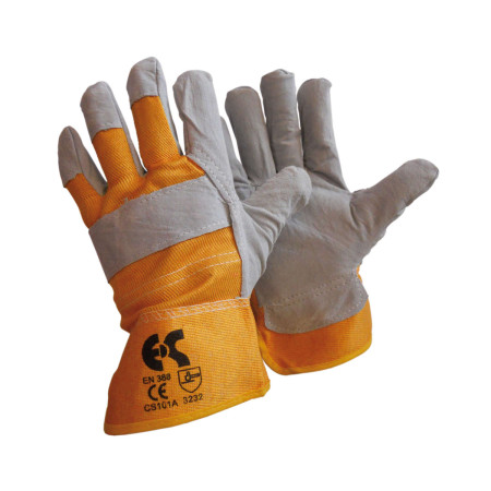 8602-041 Yellow leather gloves