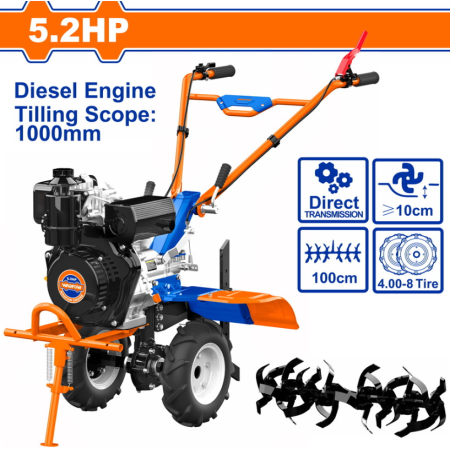 WADFOW Σκαπτικο Diesel 247cc / 5.2HP / 100cm Κορωνα – Πηνιο