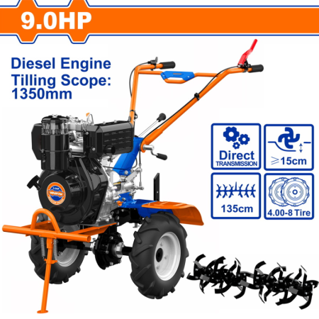 WADFOW Σκαπτικο Diesel 418cc / 9HP / 135cm Κορωνα – Πηνιο
