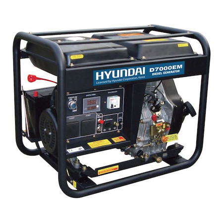 HYUNDAI D 7000 EM Wheel Generator with starter and battery