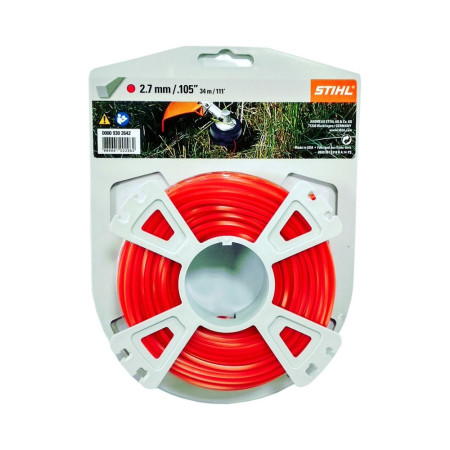 STIHL Τετράγωνη κόκκινη μεσινέζα (διάμετρος 2,7 mm x 32,0 m) 