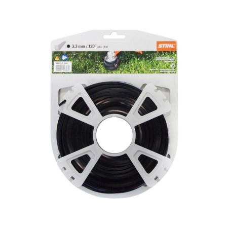 STIHL Τετράγωνη μαύρη μεσινέζα (διάμετρος 3,3 mm x 38,0 m)