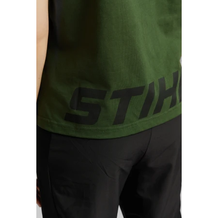 T-SHIRT SZ XL WOMEN LOGO BACK GREEN