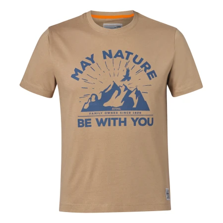T-SHIRT "MAY THE NATURE"  ΣΤΟ ΧΡΩΜΑ ΤΗΣ ΑΜΜΟΥ, M