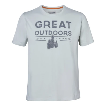 T-SHIRT SZ L "OUTDOORS" ΓΚΡΙ