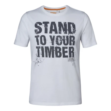 T-SHIRT SZ XL "STAND TO YOUR TIMBER" ΛΕΥΚΟ