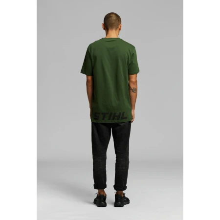 T-SHIRT SZ M LOGO BACK GREEN