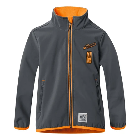 ΠΑΙΔΙΚΗ ΖΑΚΕΤΑ SOFTSHELL ΓΚΡΙ, 110-116