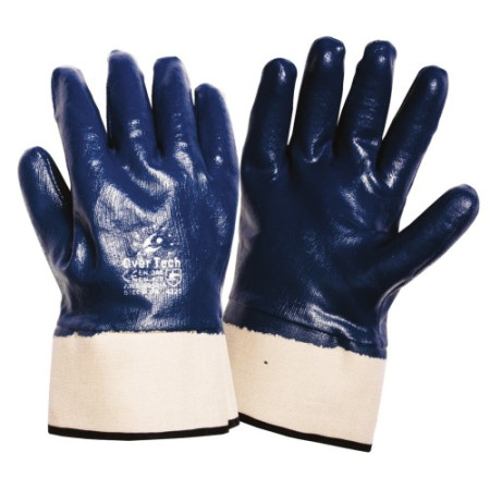 01.00052/Α Γάντια νιτριλίου μπλε βαμβακερά 